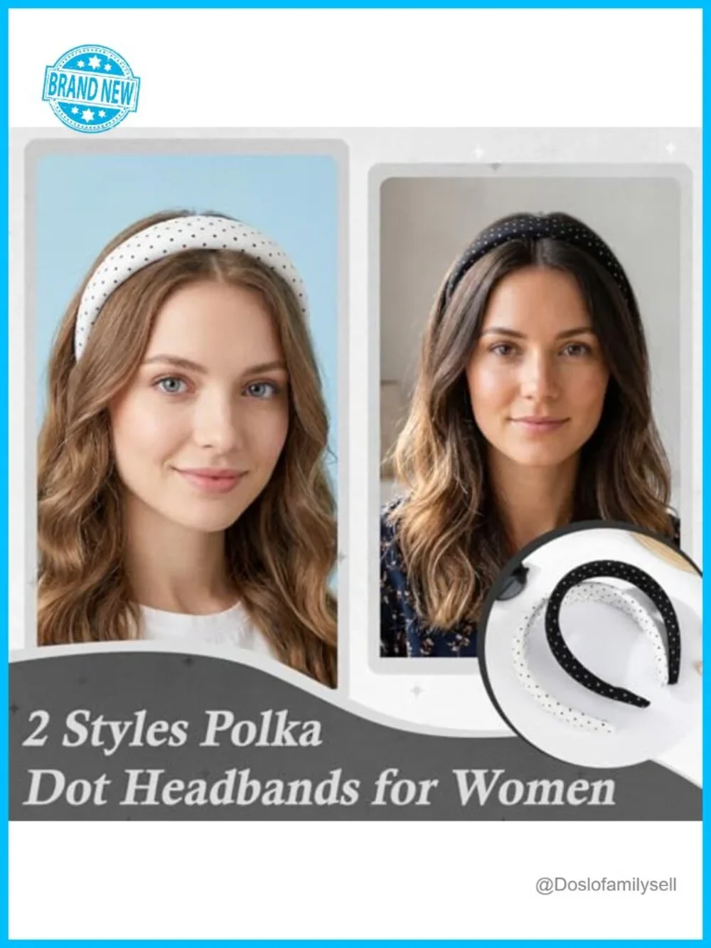 28 Piece Polka Dot Hair Accessory Set with Headbands, Claw Clips, Scrunchie